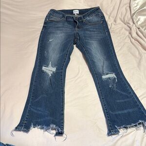 Women's Distressed Blue Jeans